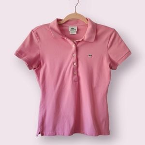 LACOSTE | EUC Women's Pink Polo Shirt Size Small
